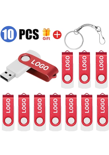 10 Adet/grup Usb 2.0 Flash Sürücü 64 Gb 128 Gb Kalem Sürücü 16 Gb Pendrive 32 Gökyüzü Mavi 512m Diğer
