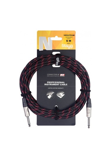 Stagg Enstrüman Kablosu 6m Deluxe Ngc6vtr Bk