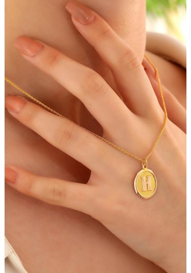 Sefa Gold 14 Ayar Altın Nostalji H Harfi Halat Zincir Kolye