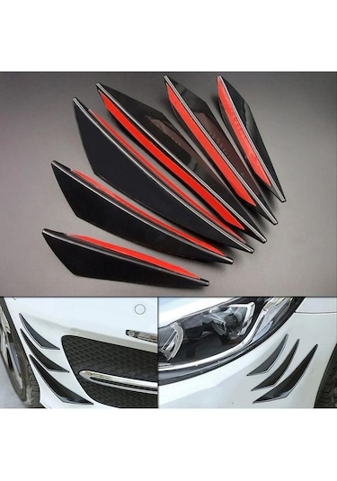 Her Araca Uyumlu Ithal Piano Black 6'lı Kanatlı Tampon Bıçağı Tampon Bıçak