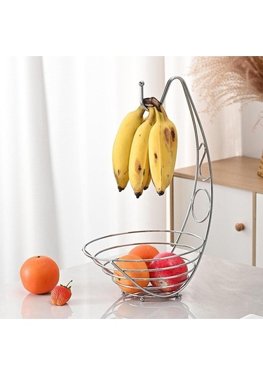 Trendooze Mutfak Aperatifi İçin Gümüş Meyve Sepeti Kase, Kararlı Tasarım Gümüş