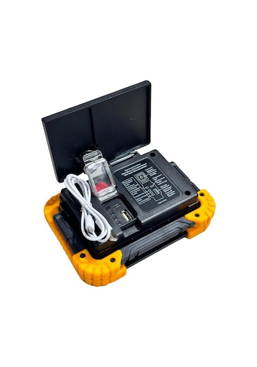 Lambada Solar 12v Cob Ledli El Projektörü Güneş Enerjili-şarjlı Usb Çıkışlı