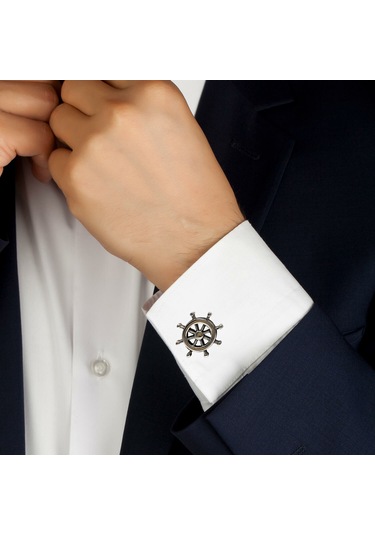 Dümen Model Telkari Erkek Gümüş Kol Düğmesi
