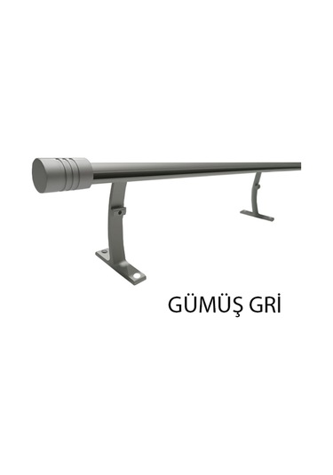 Perdemix 20 Mm Kornişli Dekoratif Alüminyum Tek Raylı Rustik  Perde Askısı
