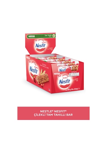 Nestlé Nesfit Çilekli Tam Tahıllı Bar 16 x 23.5 G