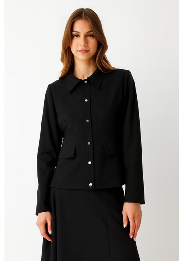 Ceket Etek Takım Siyah Siyah