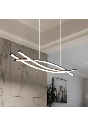 Akya 3 Renk Işık Sarkıt Avize 90 CM Antrasit
