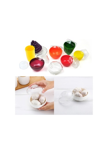 Yuntech01 Pp Malzeme Sarımsak Depolama Kutusu, Şeffaf Kapaklı, Dayanıklı Mutfak Ve Buzdolabı Muhafaza Kutusu Diğer