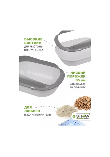 Stefan Yüksek Kenarlı Ve Kürekli Kedi Tuvalet Kabı 216359531