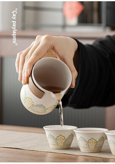 Seyahatçay Seti Küçük Set Taşını Koyabilinir Depolama Beyaz Beyaz