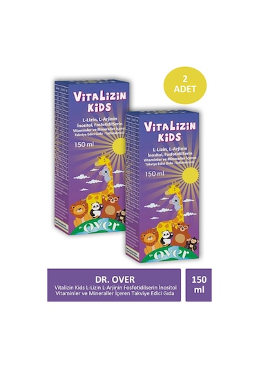 Dr. Over Vitalizin Kids Takviye Edici Gıda 2 x 150 ML