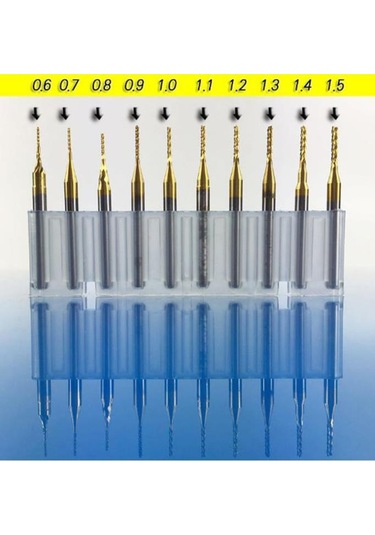 Titanyum Kaplı Tungsten Çelik Cnc Freze Pcb Kesici 0,6 - 1,5mm