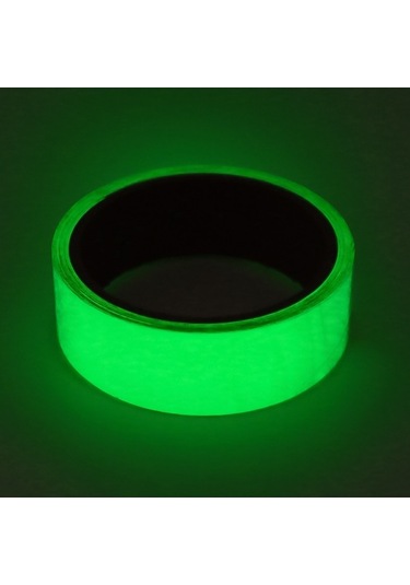 Novahub Yeşil Işıklı Bant Duvar Stickerı, 5cm X 10m, Karanlıkta Parlayan Fotolüminesan Bant