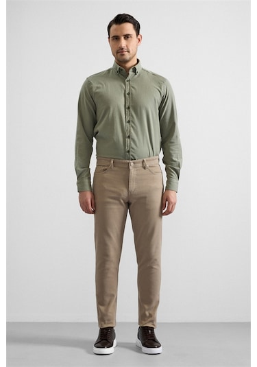 Süvari Bej Düz Casual Pantolon Pn2020500743-bj3 Bej