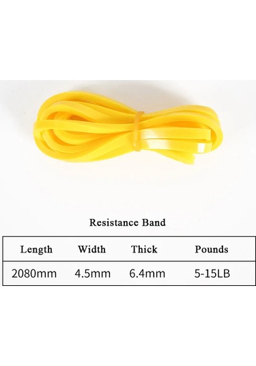 Ağır Hizmet Tipi Direnç Bandı Lateks Elastik Kemer Pull Up Yardımcı Pilates Yellow-5-15lb Yellow-5-15lb