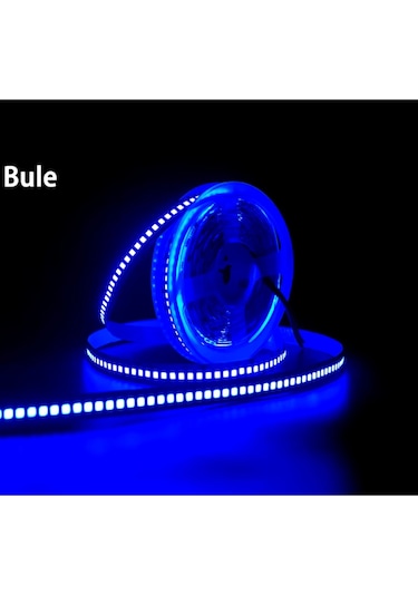 12 Volt 2835 Smd 240 Led 10mm Mavi Işık İç Mekan 5 Metre Şerit Led
