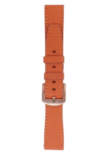 Fro Lw38-43 20 Mm Hakiki Deri Safiano Turuncu Kordon Gold Toka