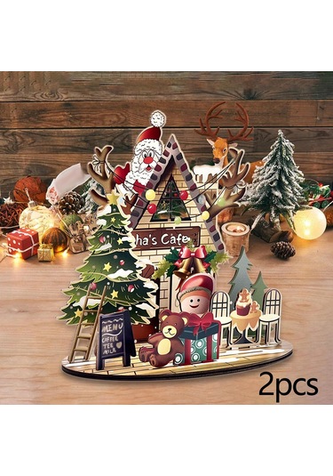 Suntek 2x Yılbaşı Evi 3d Bulmaca Seti Yetişkinler İçin Oyuncak