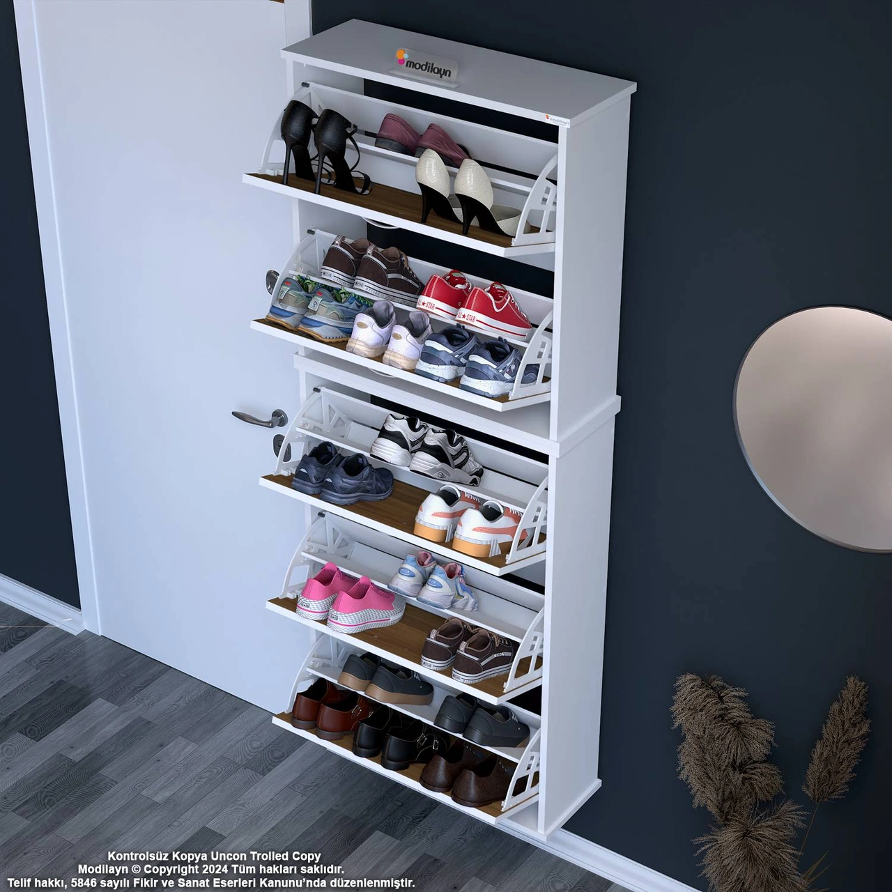 Asil 2 Li Ceviz Renk Asma Ayakkabılık Antre Hol 5 Düşer Kapak 10 Göz Ayakkabılık 52x181x25,5 Cm Ceviz Asil 2 Li Ceviz Renk Asma Ayakkabılık Antre Hol 5 Düşer Kapak 10 Göz Ayakkabılık 52x181x25,5 Cm Ceviz