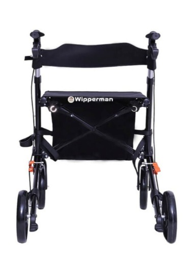 Alüminyum Lüks Rolator Yürüteç Siyah