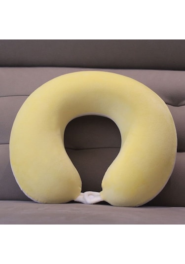 U Şeklinde Peluş Boyun Yastığı - Sarı - 30cm Um93390-3 Yurt Dışından Sarı
