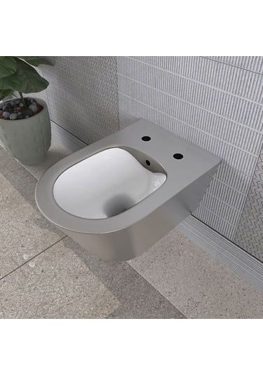 Lucco Asma Klozet İçi Beyaz Dışı Platin