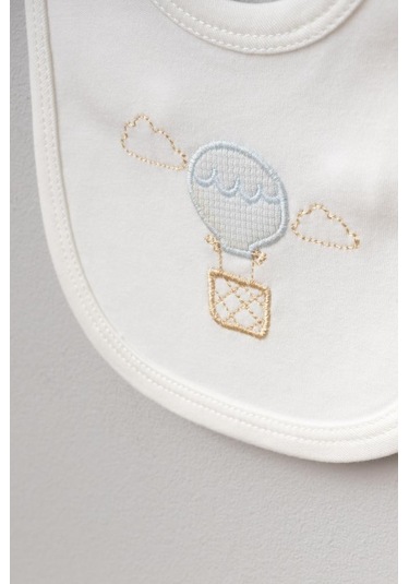 Bebitof %100 Pamuk Balonlu Tavşan Desenli 5 Parça Yenidoğan Hastane Çıkışı Zıbın Seti Bbtf.mv.20119.01 Mavi