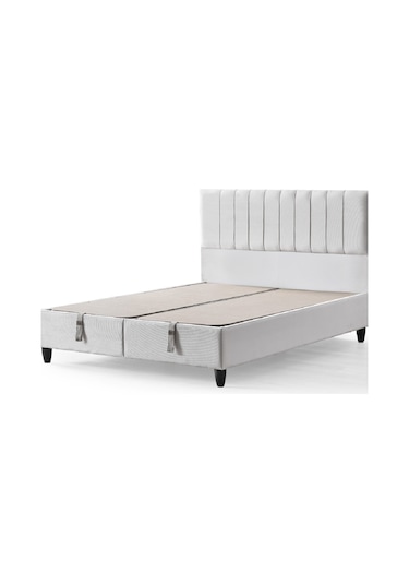 Zambak Çift Kişilik Sandıklı Baza Antibakteriyel Ortopedik Paket Yaylı Pedli Yatak 3 Lü Set 150 x 200