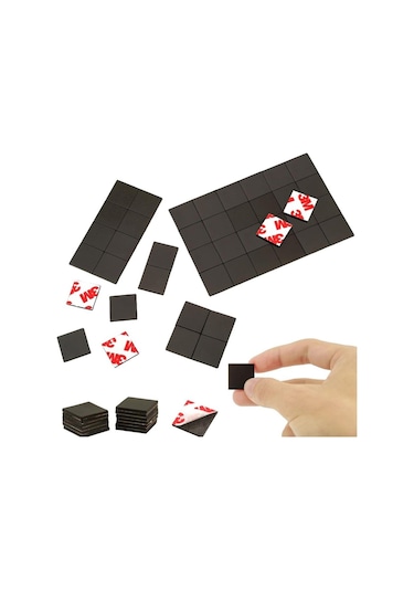 500 Parça 3m Yapışkanlı Etiket Magnet Tabaka Mıknatıs - 15x15 Mm