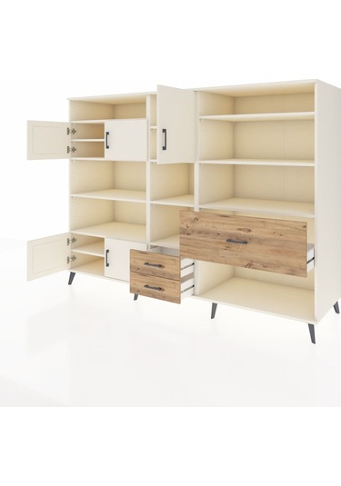 Kronos Dolap 13 Raflı 3 Çekmeceli 5 Kapaklı 220x59x163 Aytaşı-ayt Aytaşı-aytaşı/çam