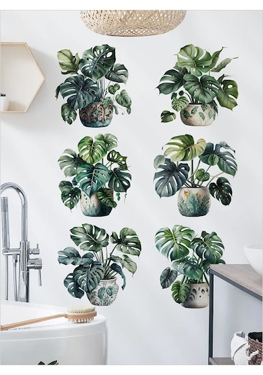 Brightnest Duvar İçin İç Mekan Monstruos Çıkartmaları 348225319 Yeşil