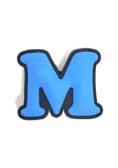 Crocs Terlik Süsü & Renkli Aksesuar Harf Jibbitz Koyu Mavi