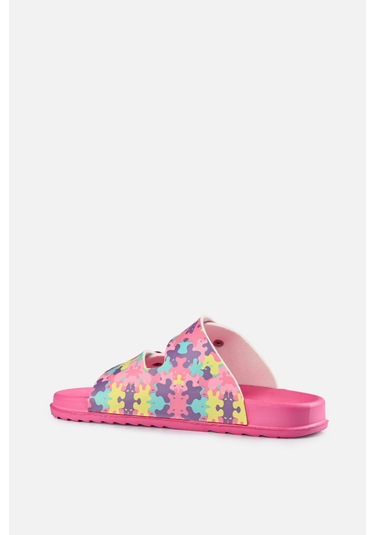 Vicco Gibli Iı Baskılı Kız Çocuk Fuşya Terlik Fuşya