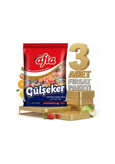 Afia Gülşeker Karışık Meyve Aromalı Şeker 3x175 Gr