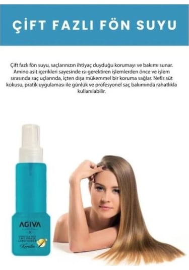 Agiva İki Fazlı Fön Suyu 300 Ml Keratin