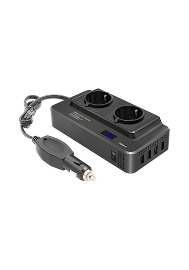 Sones Dc12v 200w Ac220v Araba Akıllı Çok Fonksiyonlu Dijital Ekran İnvertör, Ab Tak