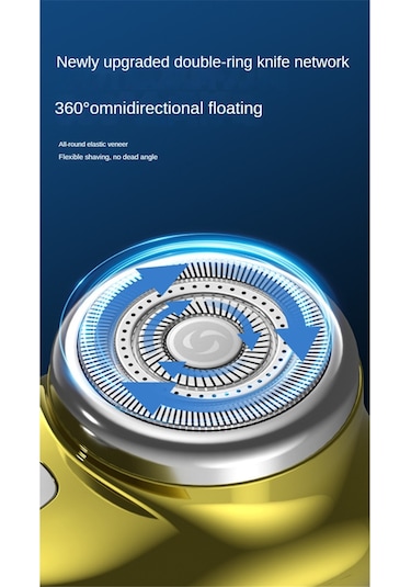 Elektrikli Tıraş Makinesi Usb Şarj Edilebilir Dijital Ekranlı Mini Seyahat Tıraş Makinesi, A