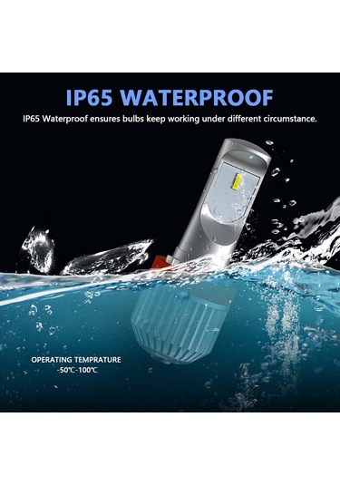 Youmex 2 Adet Araç Led Sis Farı Ampulü H8/h9/h11, Su Geçirmez 6000k 80w 12000lm Parlak Led Işık, Kolay Montaj