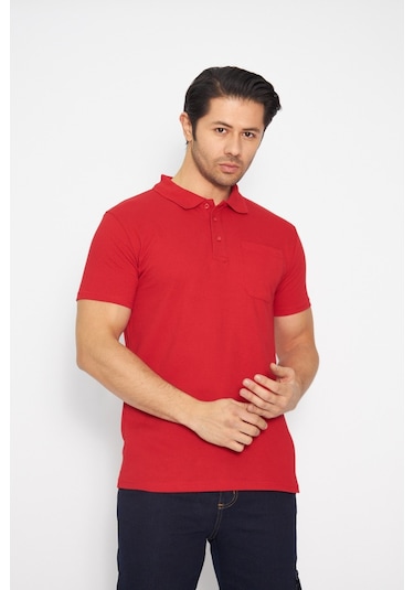 Orange Safety Kırmızı Kısa Kol Polo Yaka T-shirt