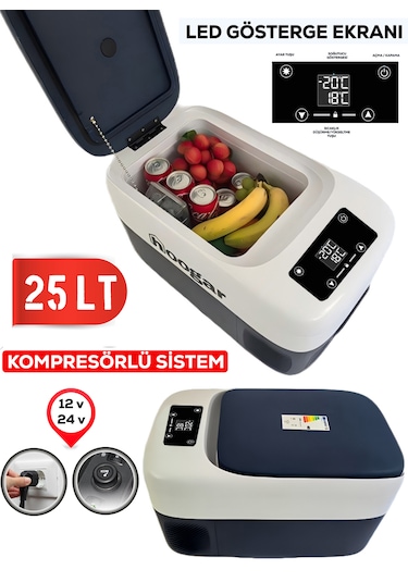 Hoogar German 21-25 Lt Led Ekran Oto Karavan Tekne Tır Buzdolabı