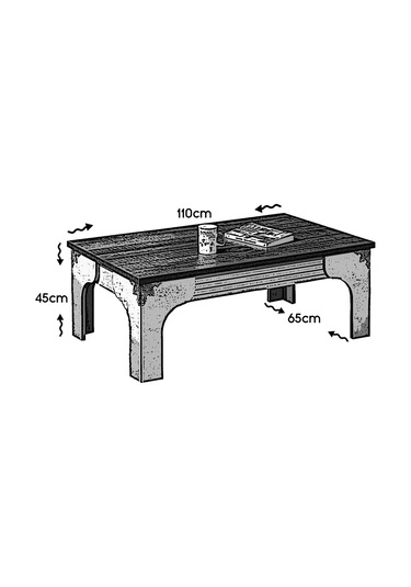 Gazel Orta Sehpa Beyaz/ Dikdörtgen Orta Sehpa