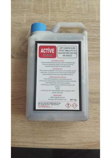 Klima Bakım Ve Temizleme Ilacı 1 Litre Active Cleaner 1 Adet