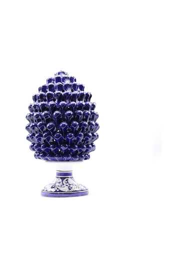 Dekoratif Kozalak Büyük Boy Mavi