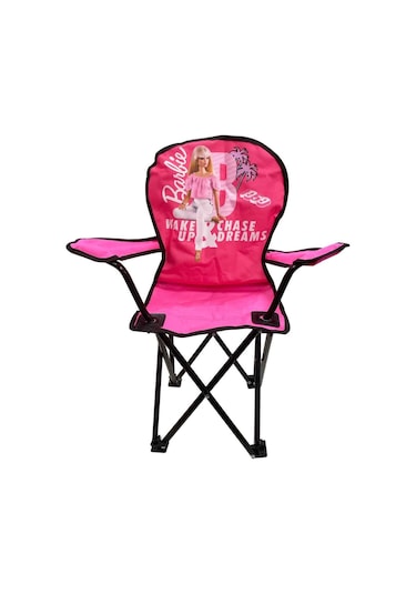 Barbie Katlanabilir Çocuk Kamp Sandalyesi - Pembe Pembe