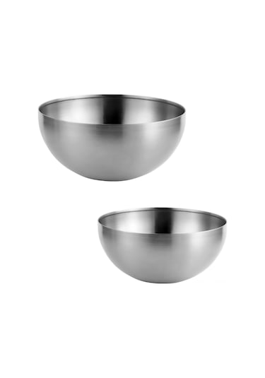 Tenfowee 304 Paslanmaz Çelik 2'li Kase Seti: 15cm Ve 20cm, Salata, Karıştırma, Servis İçin, Lavabo Güvenli