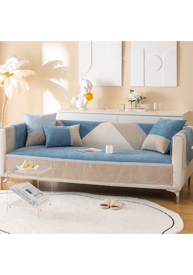 Gri Su Geçirmez Kanepe Kapakları Kaymaz Kanepe Minderi Oturma Odası Ev Dekor İçin Evrensel Kanepe Kapakları 70x70cm s