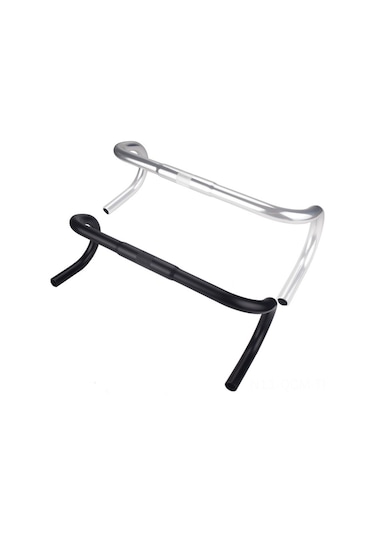 Qingmipy Yol Bisikleti Alüminyum 25.4 Cm Manubri: Dayanıklı, Konforlu Tutuş, Kolay Kurulum - Yol Bisikletleri İçin Siyah Mat