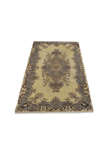 Zehra Abla Halı El Dokuma Benzersiz Pastel Sümerbank Burdur Yün Salon Halısı 5834 Renkli