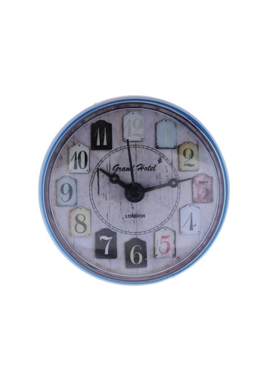 Homyl Banyo Mutfak Için Suya Dayanıklı Mini Duvar Saati Mavi Mavi