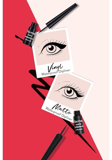 Flormar Suya Dayanıklı Parlak Dipliner (SİYAH) - Waterproof Dipliner - 001 Black - 8690604536498